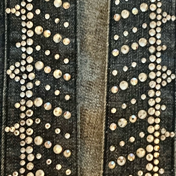 Swarovski crystal three-quarter length denim jacket. - Picture 3 of 6